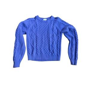Aritzia Sunday Best Women's Blue Crew Neck Long Sleeves Lima Sweater Size XS